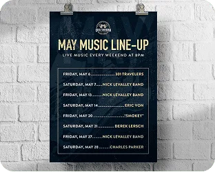 May music line-up poster