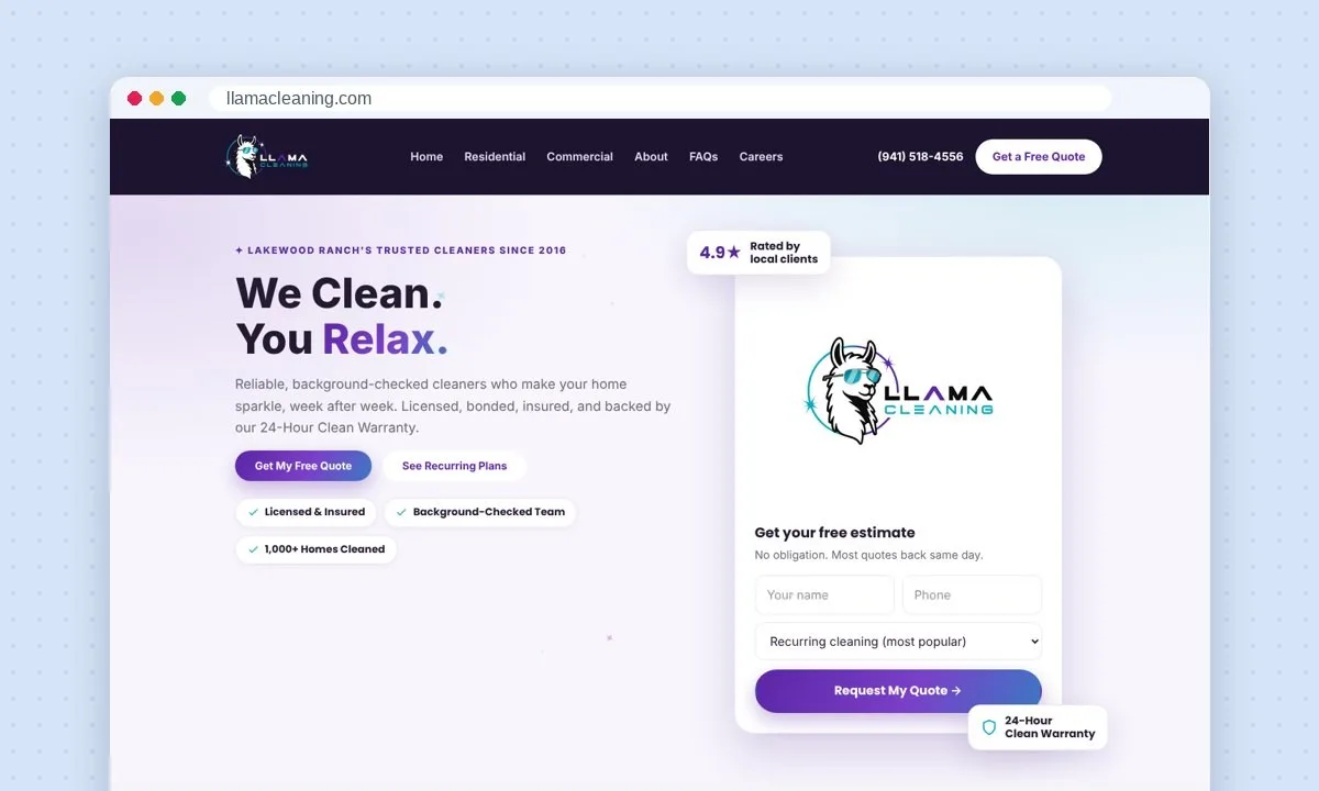 Llama Cleaning